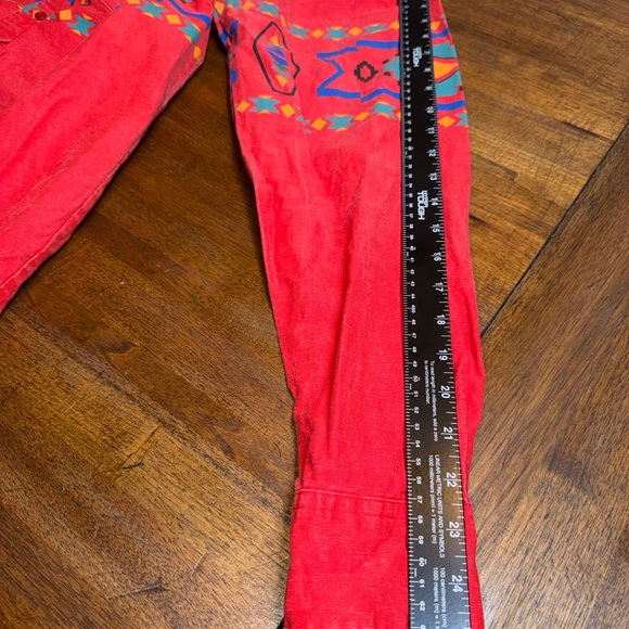 VTG Frontier Series Aztec Western Cowboy Button Up Shirt  Rodeo Sz M - Picture 7 of 7